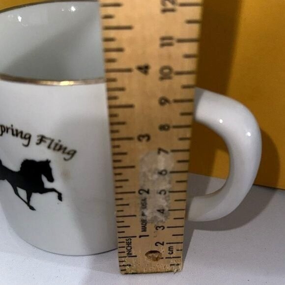 Vintage Porcelain Horse Mug TWHEA Spring Fling Design - Picture 4 of 6